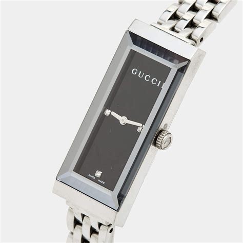 gucci women's ya127504|Gucci Women's YA127504 G Frame Black Dial Watch.